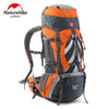 NatureHike 70L Rucksack Outdoor Hiking Backpack Nylon Waterproof Travel Backpack Aluminium Alloy External Frame Sports Backpack