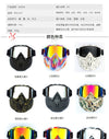 Ski Goggles Snow Snowboard Glasses UV400 Eyewears Motorcycle Riding Glasses Anti-fog Motocross Mask Goggle with Mouth Filter