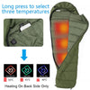 Agemore 220x80cm Envelope Winter Sleeping Bag Electric Heating Camping Sleeping Bag Outdoor Traveling Sleeping Bag Waterproof