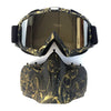 Ski Goggles Snow Snowboard Glasses UV400 Eyewears Motorcycle Riding Glasses Anti-fog Motocross Mask Goggle with Mouth Filter