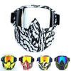 Ski Goggles Snow Snowboard Glasses UV400 Eyewears Motorcycle Riding Glasses Anti-fog Motocross Mask Goggle with Mouth Filter