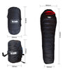 Lengthened Goose Down Sleeping Bag Adult for Cold Winter Ultralight Waterproof Mummy Sleeping Bag Camping Hiking Backpacking